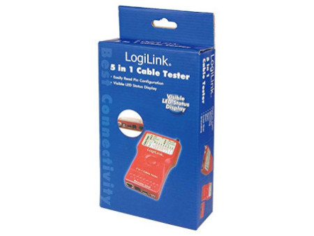 LogiLink Testeur de câble 5 en 1, avec une unité émettrice