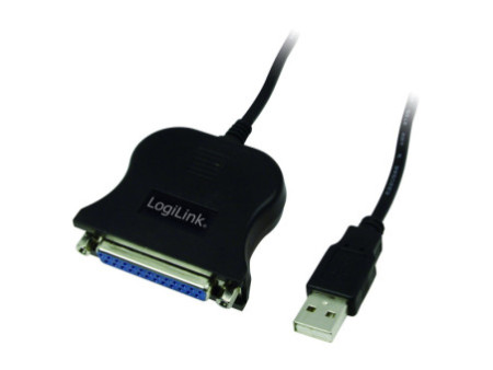 LogiLink Câble d'imprimante USB 1.1, Sub-D 25 broches, 1,8 m