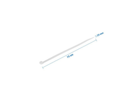LogiLink Attache-câbles, 150 x 2,5 mm, nylon, blanc