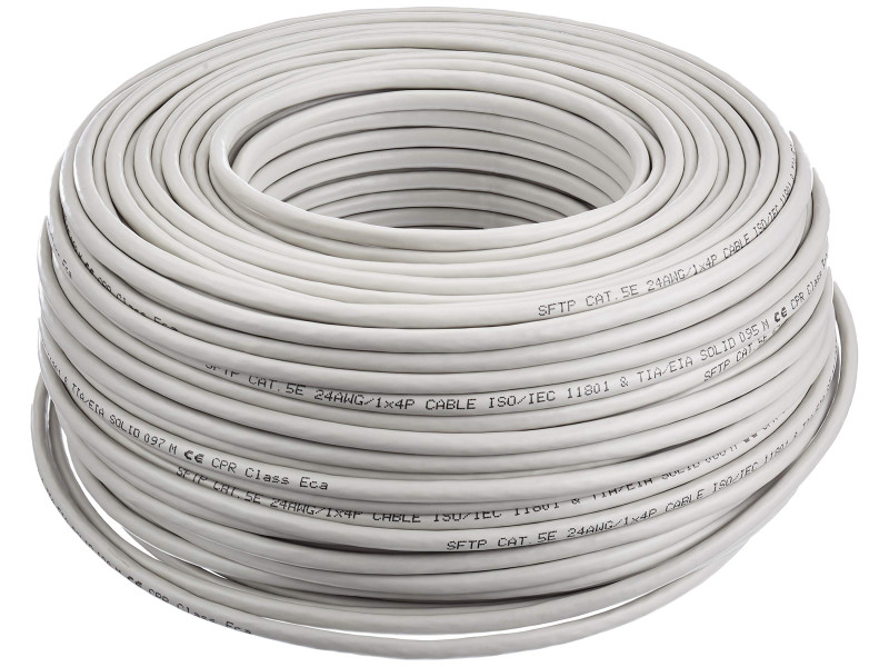 LogiLink Câble d'installation, Cat.5e, SF/UTP, 100 m, gris