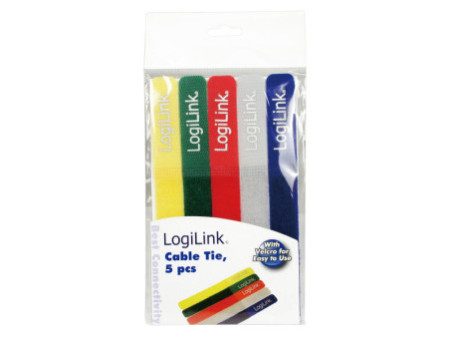 LogiLink Attache-câbles auto-agrippant, 180x20 mm,