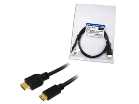 LogiLink Câble HDMI, A mâle - mini C mâle, 1 m