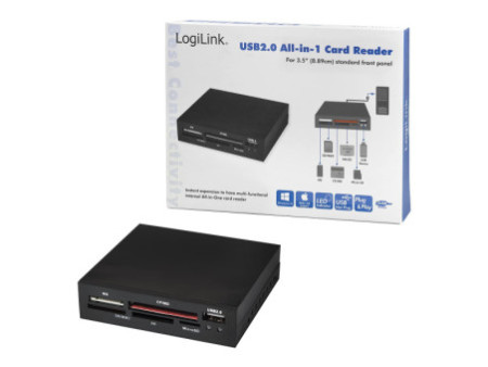 Logilink Lecteur de cartes USB 2.0, 54 en 1, boîtier en