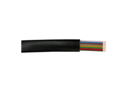 LogiLink Câble téléphonique, 100 m, 8 fils, plat, noir