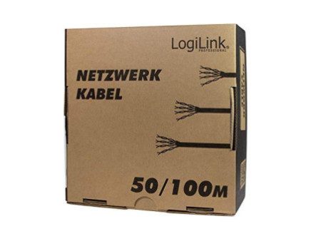 LogiLink Câble d'installation, Cat. 6, U/UTP, 100 m