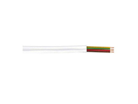 LogiLink Câble téléphonique, 100 m, 4 fils, plat, blanc