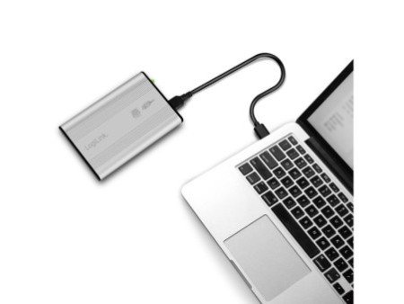 LogiLink Boîtier pour disque dur SATA 2,5', USB 3.0, argent