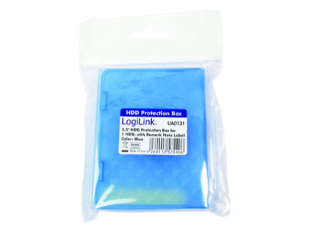 LogiLink Boîtier de protection pour disques durs 2,5', bleu