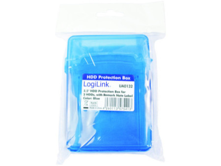 LogiLink Boîtier de protection pour disques durs 2,5', bleu