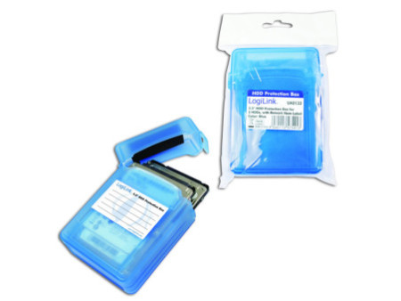 LogiLink Boîtier de protection pour disques durs 2,5', bleu
