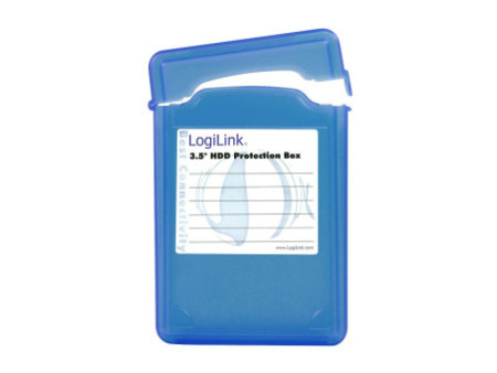LogiLink Boîtier de protection pour disques durs 3,5', bleu