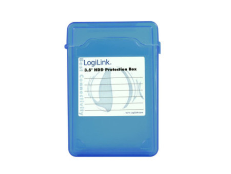 LogiLink Boîtier de protection pour disques durs 3,5', bleu