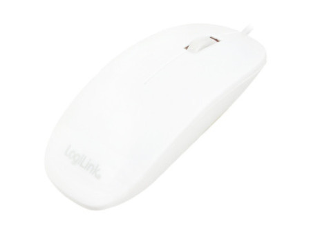 LogiLink Souris optique, plat, avec fil, blanc