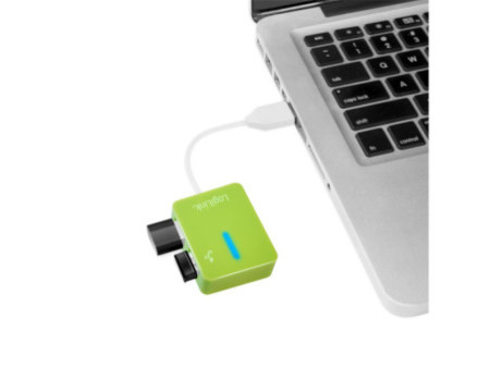 LogiLink Hub USB 2.0 Smile, 4 ports, vert