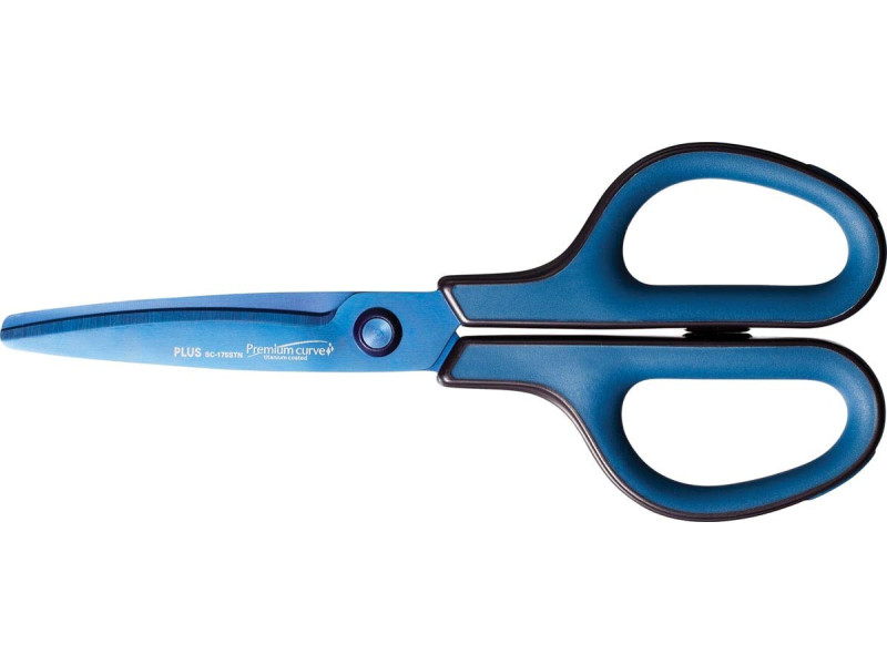 PLUS JAPAN Ciseaux universels FITCUT CURVE Titanium, bleu