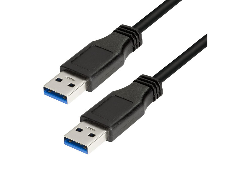 LogiLink Câble USB 3.0, USB-A - USB-A mâle, 1 m, noir
