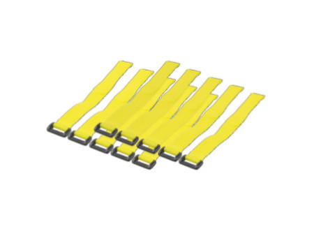LogiLink Attache-câbles auto-agrippante, 300 x 20 mm, jaune