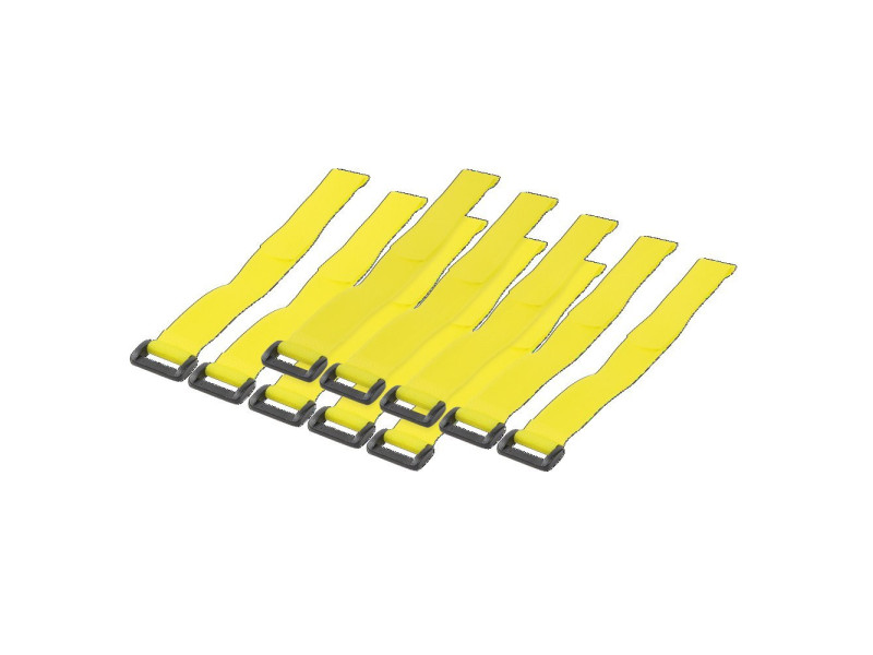 LogiLink Attache-câbles auto-agrippante, 300 x 20 mm, jaune