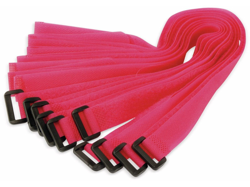 LogiLink Attache-câbles auto-agrippante, 500 x 20 mm, rose