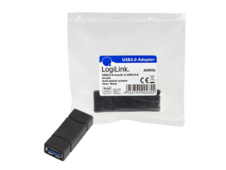 LogiLink Adaptateur USB 3.0, USB A femelle - USB A femelle