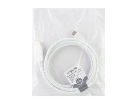 LogiLink Câble HDMI - DisplayPort, 2,0 m, blanc
