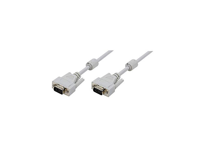 LogiLink Câble VGA pour moniteur, mâle - mâle, gris, 3 m