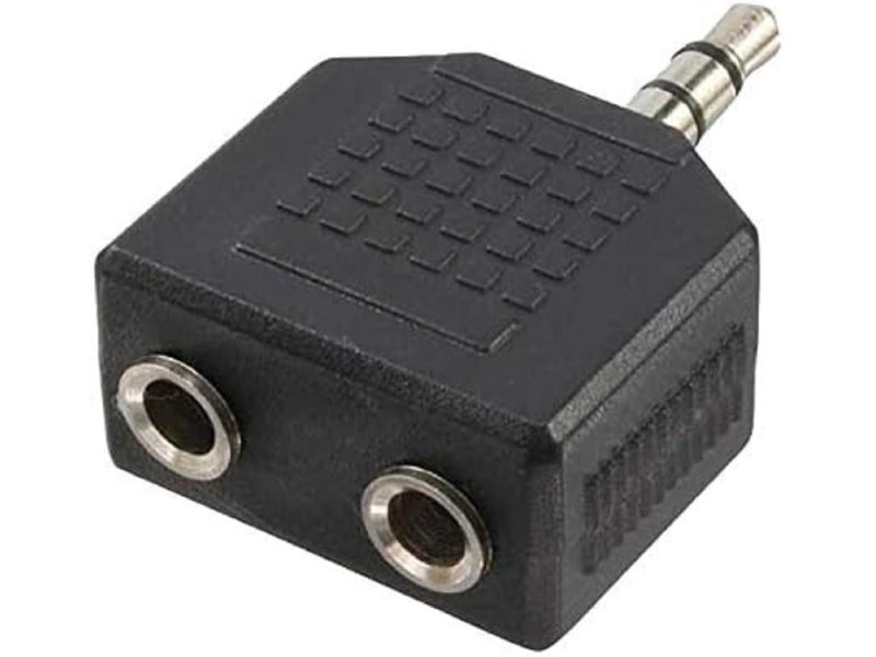 LogiLink Adaptateur audio, jack mâle 3,5mm - 2x jack femelle