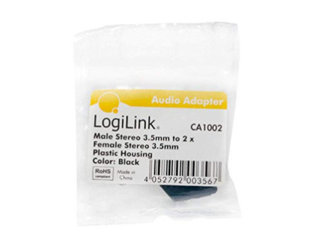 LogiLink Adaptateur audio, jack mâle 3,5mm - 2x jack femelle