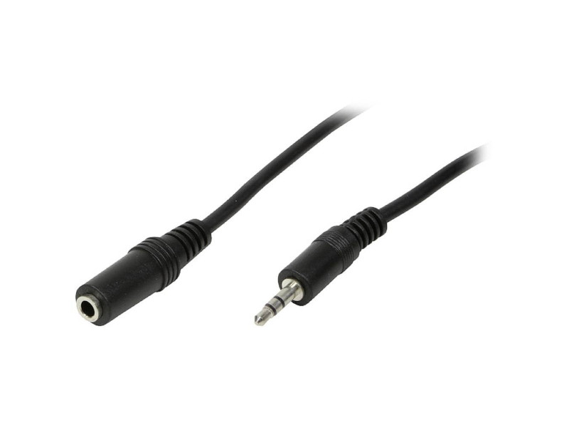 LogiLink Câble audio, mâle - femelle, 3 m, noir