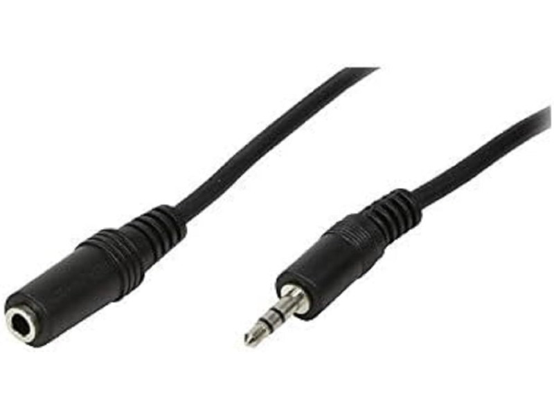 LogiLink Câble audio, mâle - femelle, 5 m, noir
