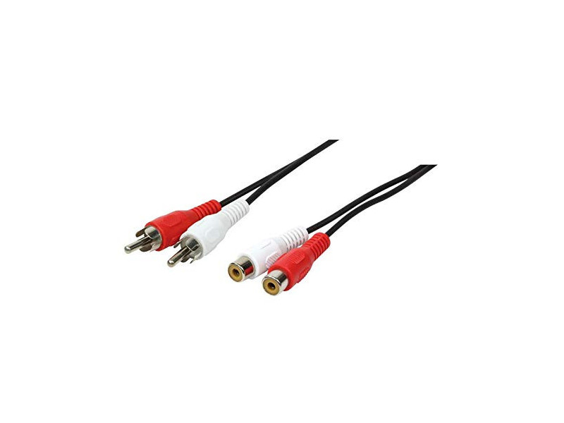 LogiLink Câble audio, 2x RCA mâle - 2x RCA femelle, 5 m