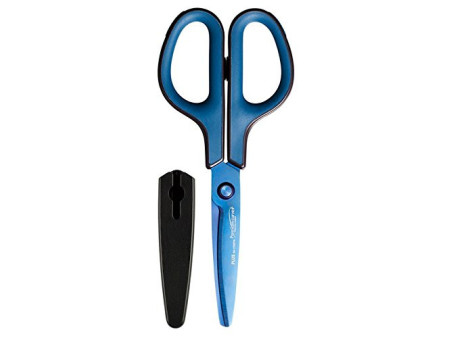 PLUS JAPAN Ciseaux universels FITCUT CURVE Titanium, bleu