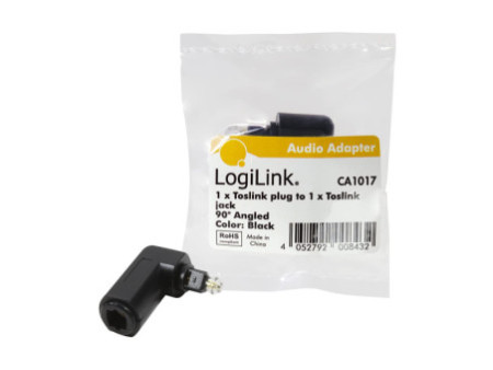 LogiLink Adaptateur audio, Toslink mâle - Toslink femelle