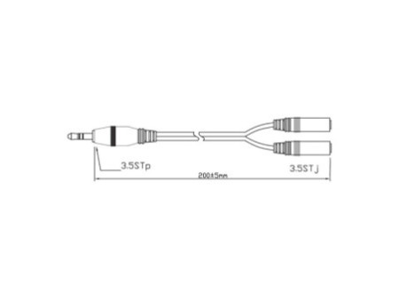 LogiLink Câble audio, jack mâle - 2x jack femelle