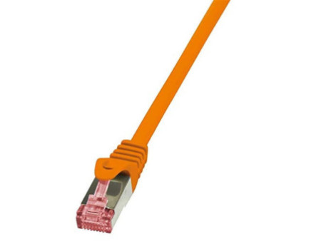 LogiLink Câble patch, Cat. 6, S/FTP, 0,25 m, orange