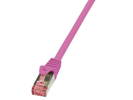 LogiLink Câble patch, Cat. 6, S/FTP, 5 m, rose