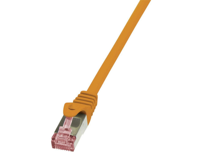 LogiLink Câble patch, Cat. 6, S/FTP, 0,5 m, orange