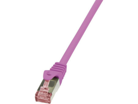 LogiLink Câble patch, Cat. 6, S/FTP, 3 m, rose