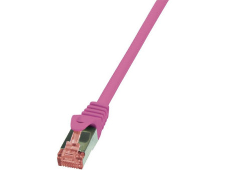 LogiLink Câble patch, Cat. 6, S/FTP, 7,5 m, rose