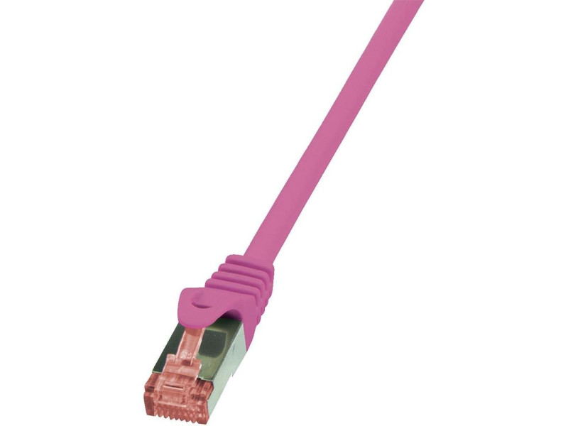 LogiLink Câble patch, Cat. 6, S/FTP, 7,5 m, rose