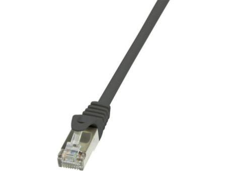 LogiLink Câble patch, Cat. 6, F/UTP, 1,0 m, noir, gaine en
