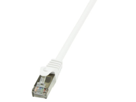 LogiLink Câble patch, Cat. 6, F/UTP, 3,0 m, blanc, gaine en