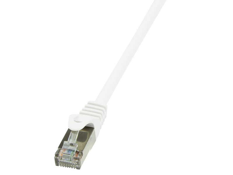 LogiLink Câble patch, Cat. 6, F/UTP, 3,0 m, blanc, gaine en
