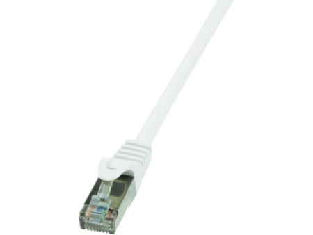 LogiLink Câble patch, Cat. 6, F/UTP, 7,5 m, blanc, gaine en