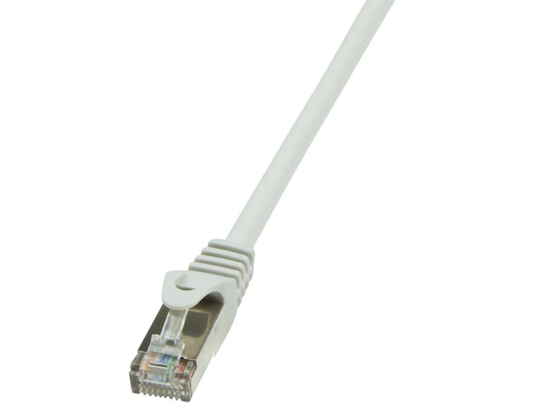 LogiLink Câble patch, Cat. 6, F/UTP, 10,0 m, gris, gaine en