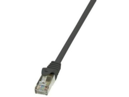 LogiLink Câble Patch, Cat. 5e, F/UTP, 0,5 m, noir, gaine en