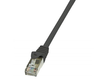 LogiLink Câble Patch, Cat. 5e, F/UTP, 1 m, noir, gaine en