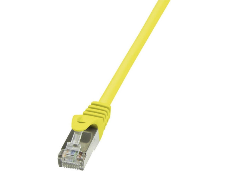 LogiLink Câble Patch, Cat. 5e, F/UTP, 1,0 m, jaune, gaine en