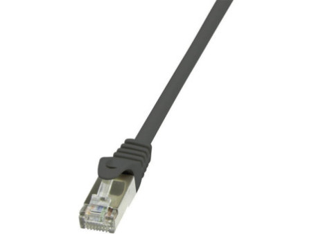 LogiLink Câble Patch, Cat. 5e, F/UTP, 2 m, noir, gaine en
