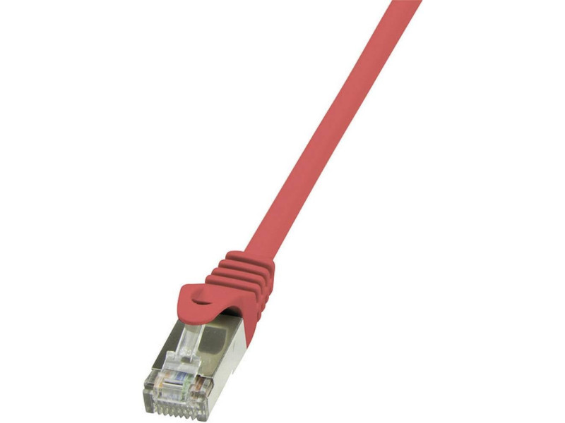 LogiLink Câble Patch, Cat. 5, F/UTP, 3 m, rouge, gaine en
